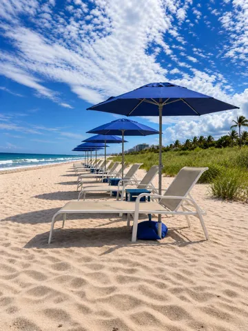 The private access beach is a retreat for residents who want peace and relaxation