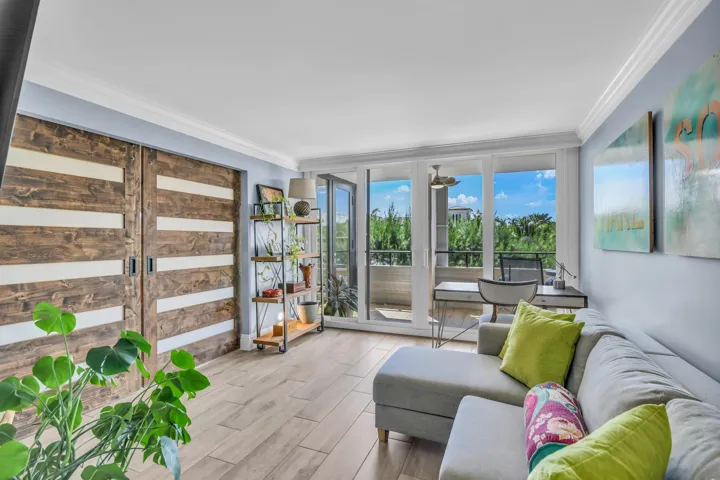 Private setting for family or guests when used as a second bedroom and has access to the balcony