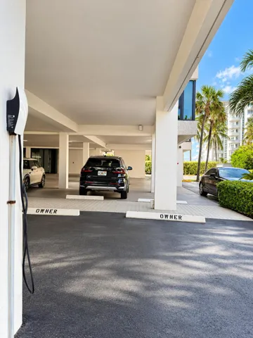 Assigned parking space with access to EV charger