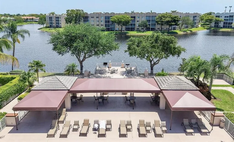 Covered area of pool