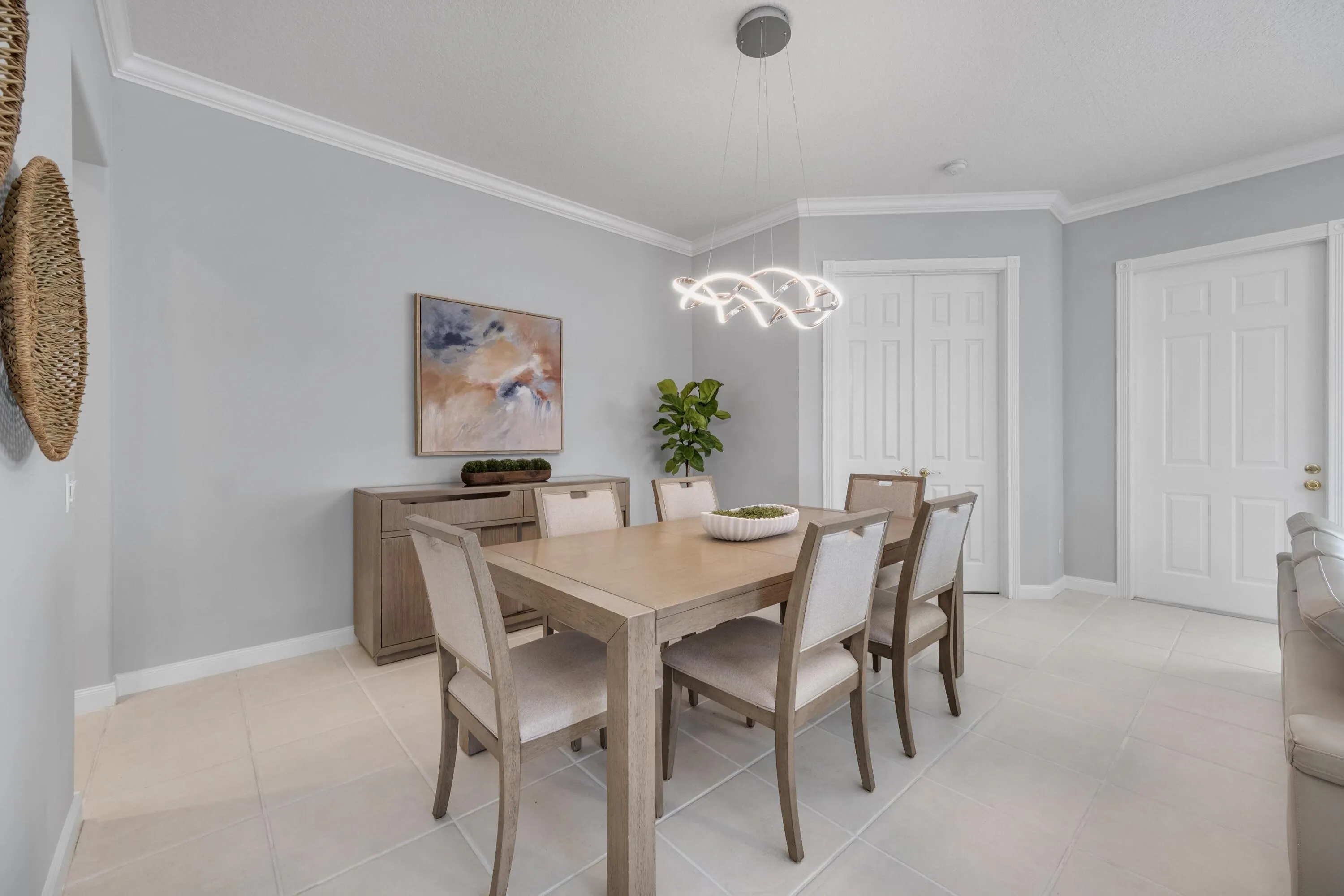 Dining room open to the living room