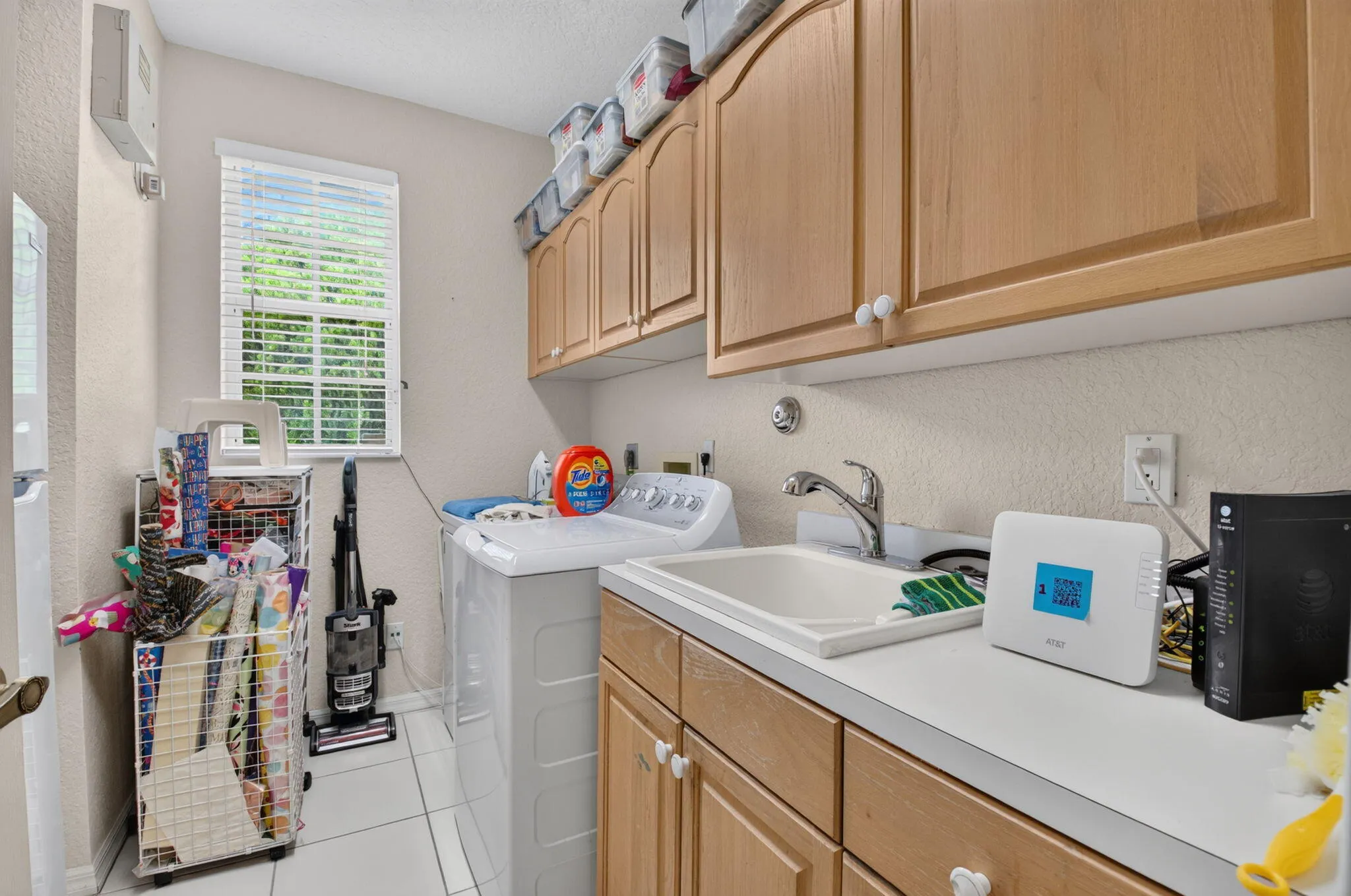 Spacious laundry room
