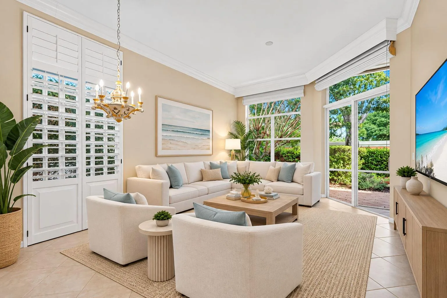 Virtually Staged Family Room