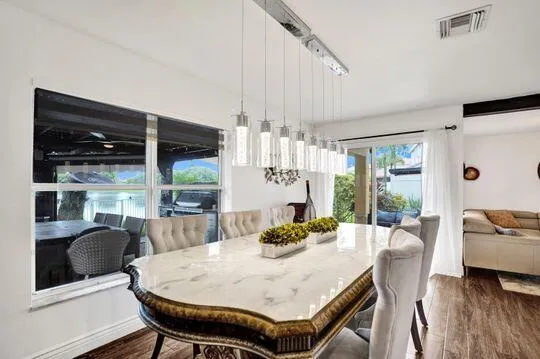 Wood-finish flooring throughout