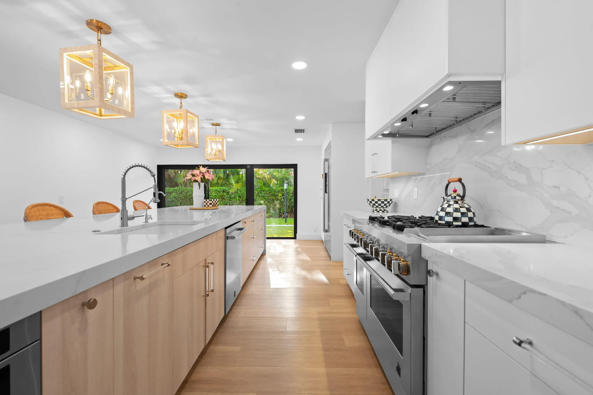 kitchen view to outside