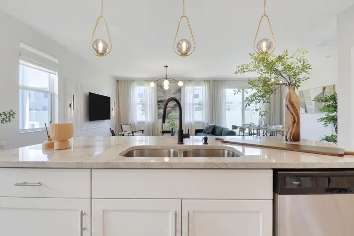 Kitchen sink with window view