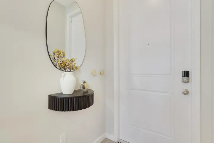 Entry foyer with console table
