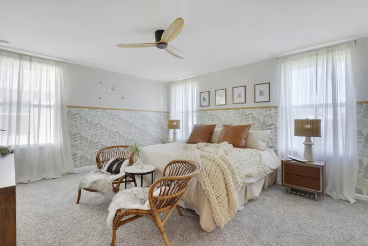 Primary bedroom with sitting area