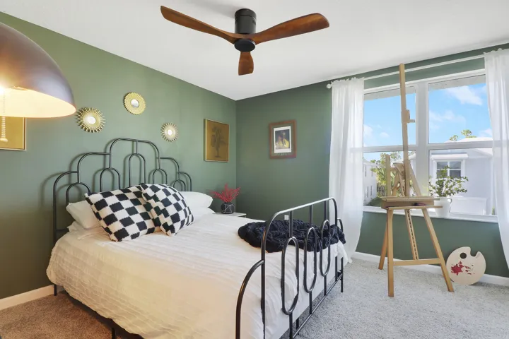 Bedroom with preserve view