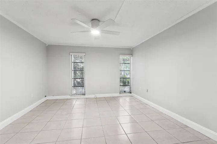 Door closes off to large bedroom suite