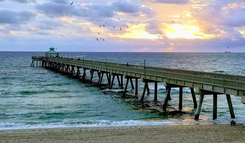 Steps to fishing pier