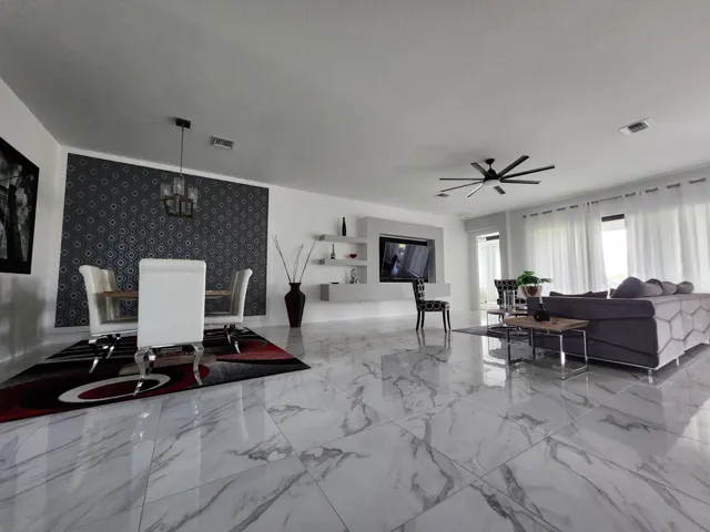 living /dinning open space area