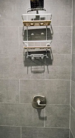 Main shower tiled walls