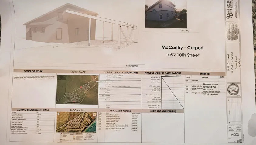 Schematics for carport