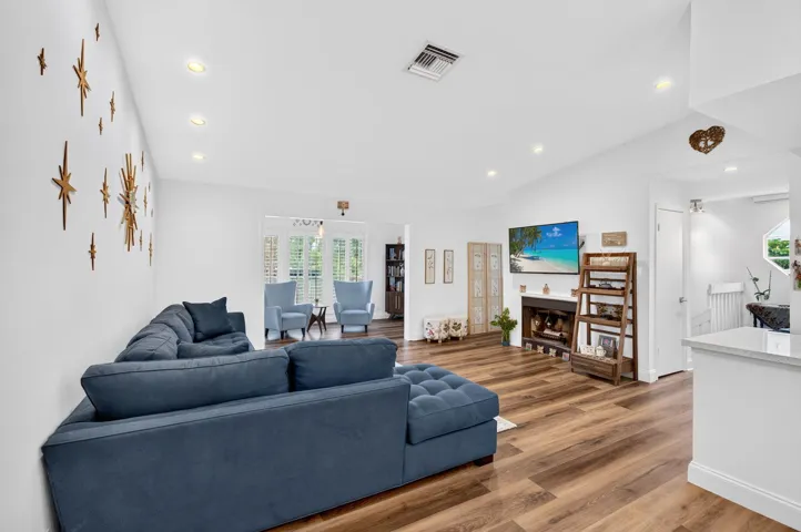 Living room fireplace