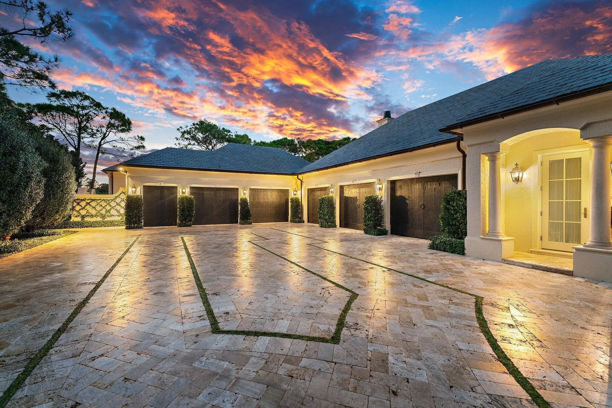 Motor Court with Six Garages