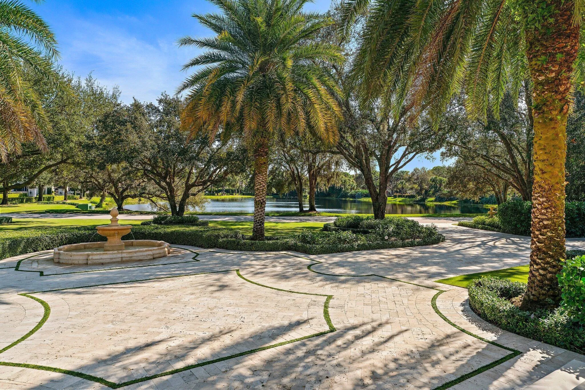 View to Yard and Lake from Front Steps