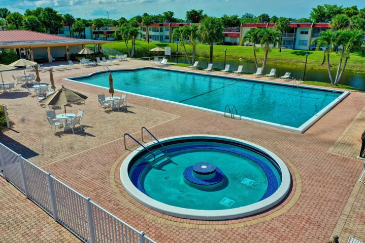 Aerial of Pool & Hot Tub