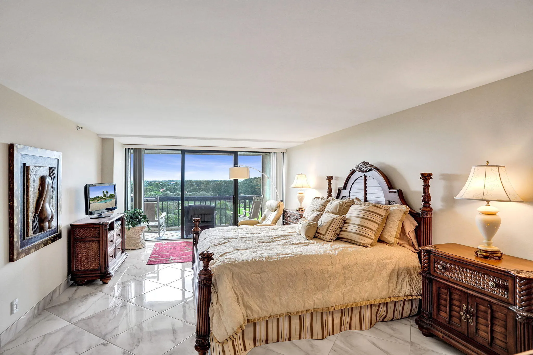 Primary bedroom with panoramic views