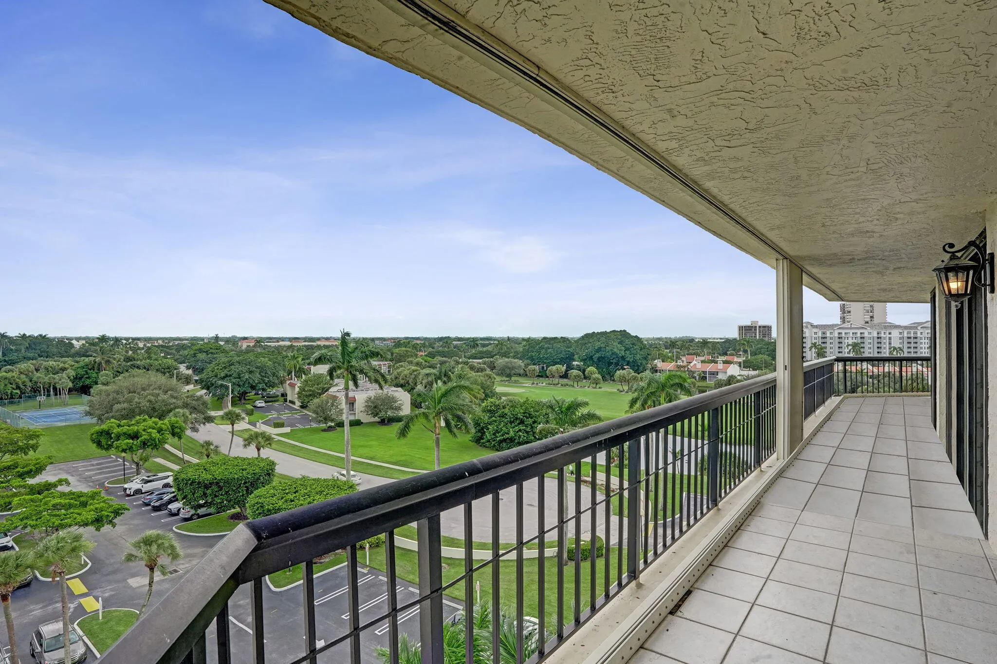 Wraparound balcony with expansive views
