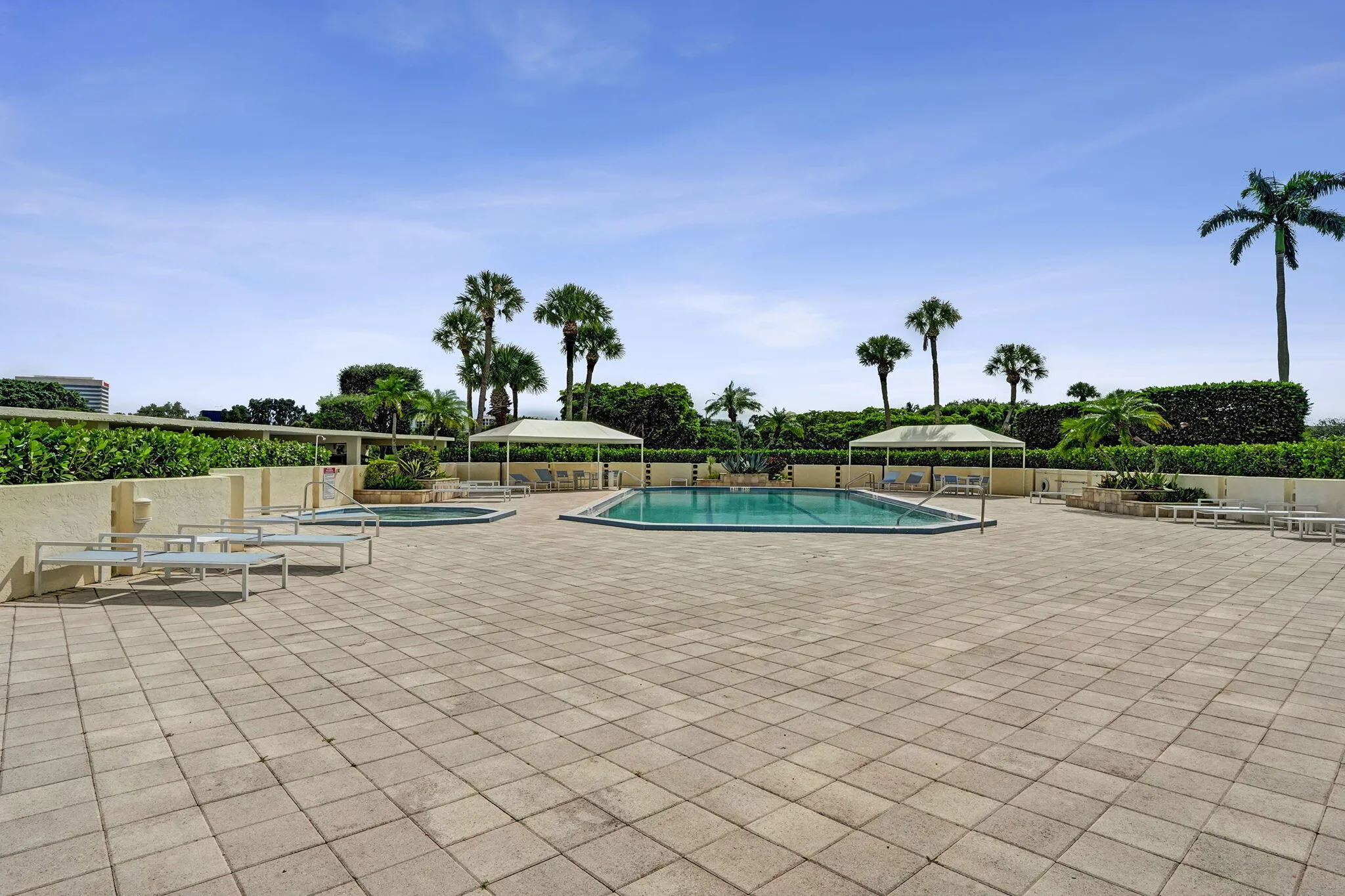 Resort-style community pool deck