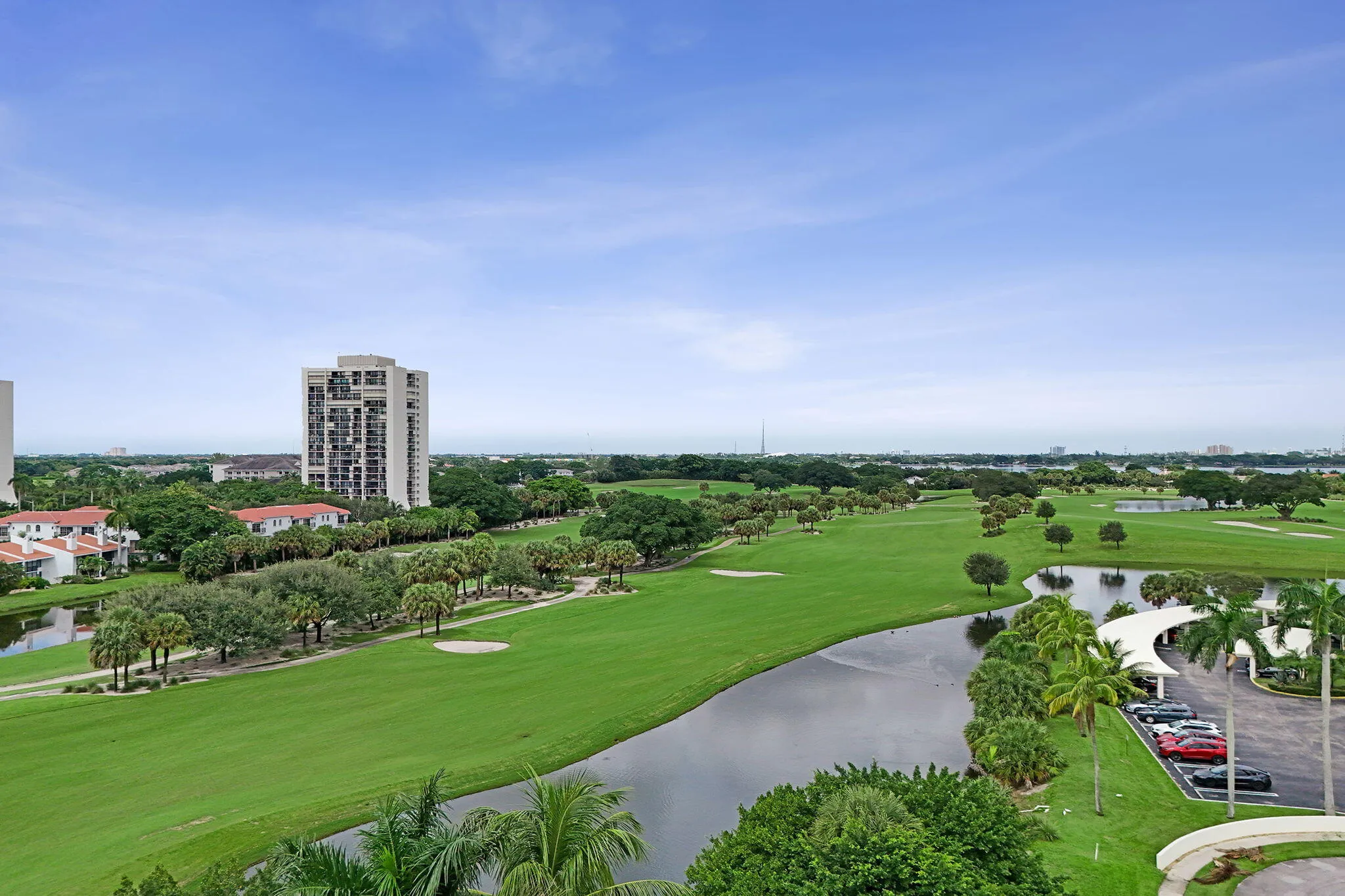 Expansive golf course view