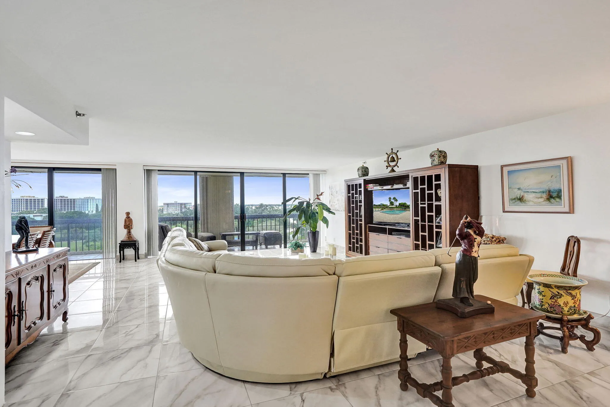 Living room and balcony access
