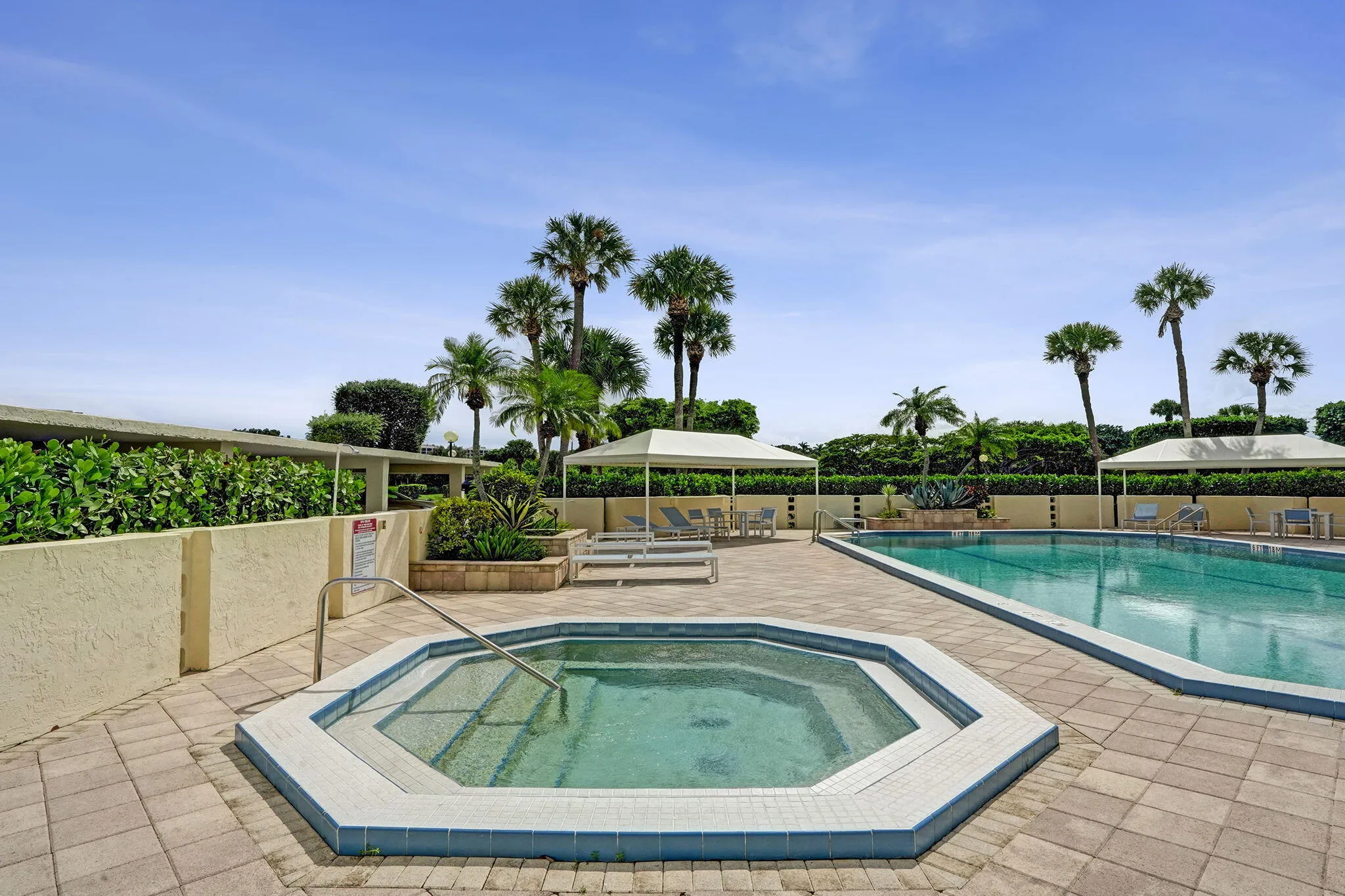 Community spa and swimming pool