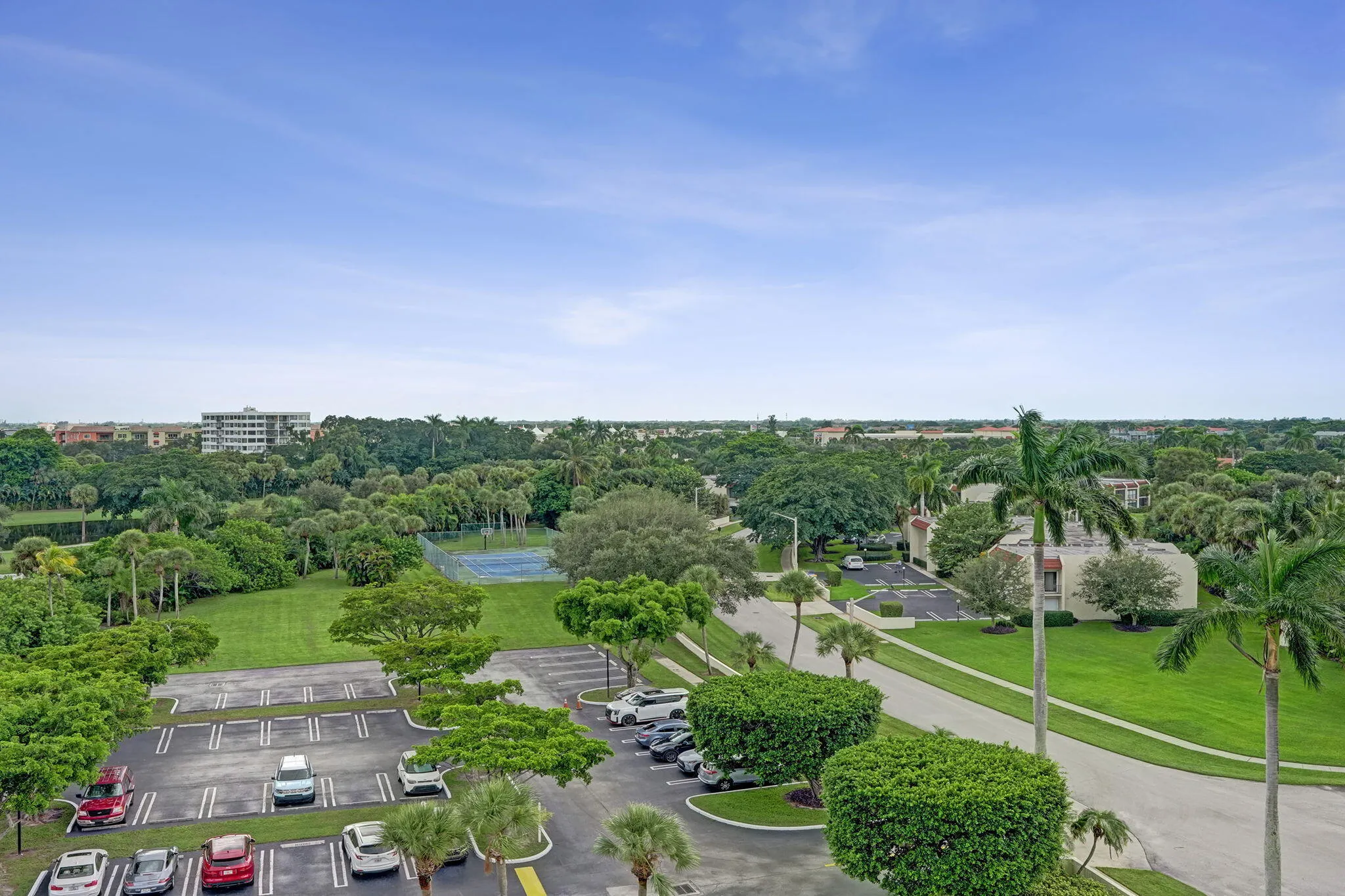 Community entrance and landscaped grounds