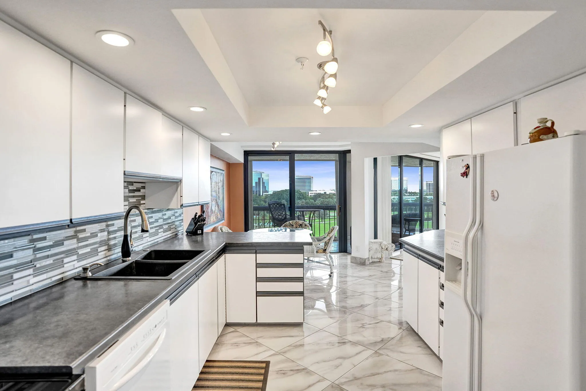 Kitchen and service hallway