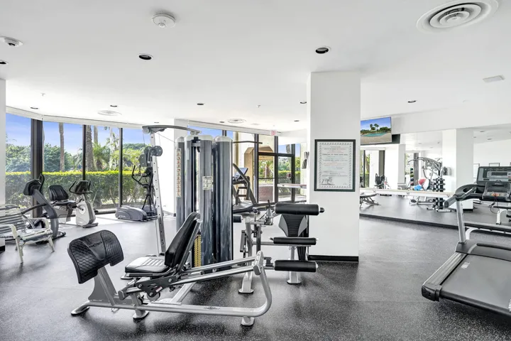 Fitness center with cardio and strength equipment