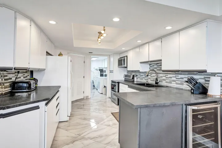 Spacious kitchen with center island