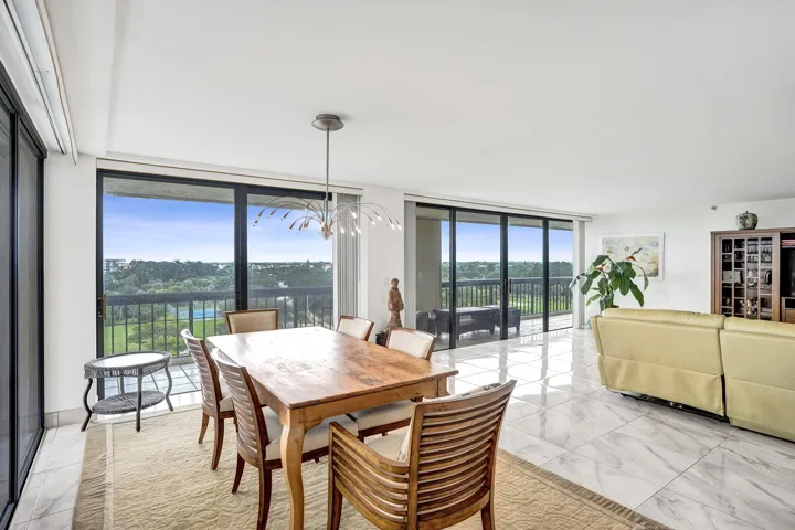 Open dining and living areas