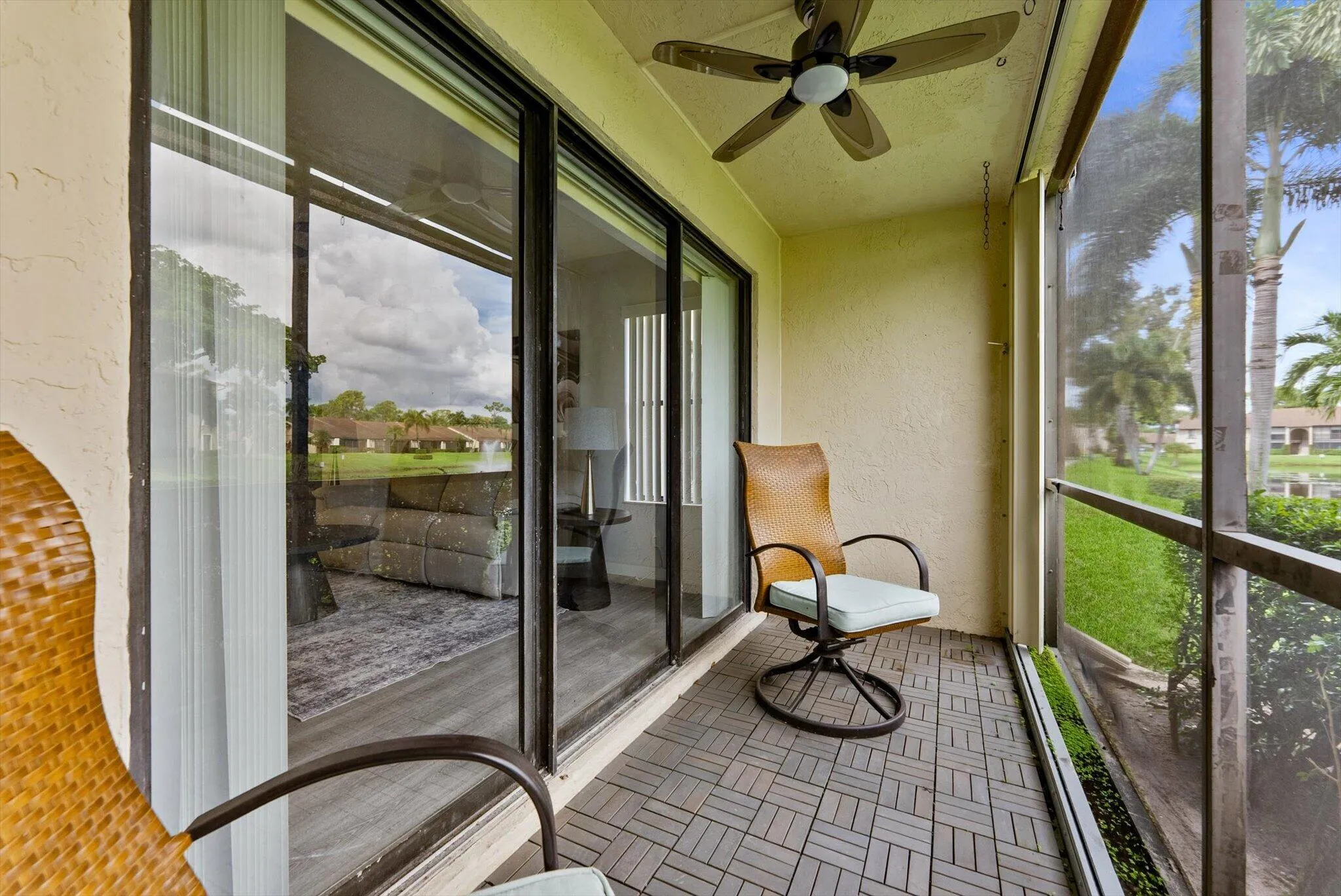 Screened in Porch with Hurricane Shutters