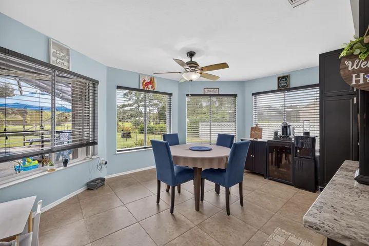 Eat in kitchen area with bay windows