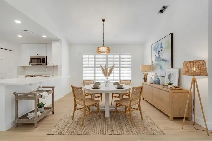virtually staged dining room