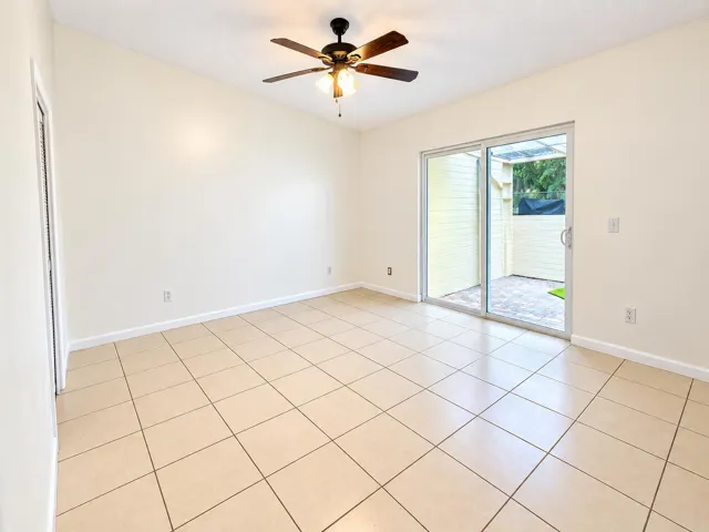 Bright Empty Room with Patio Doors