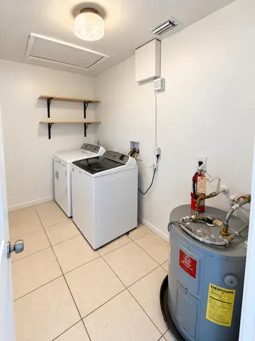 Modern Laundry Room with Water Heater