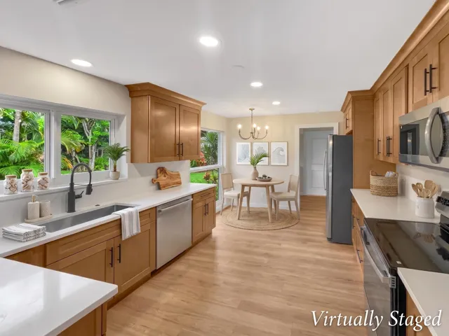 Virtually staged kitchen