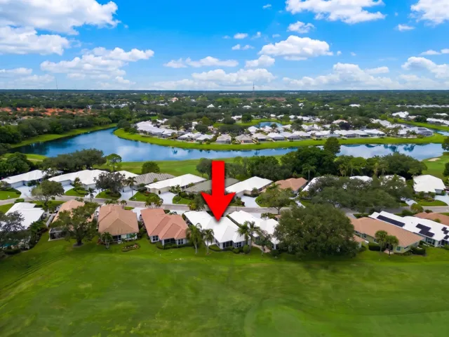 Aerial photo from the back of the home