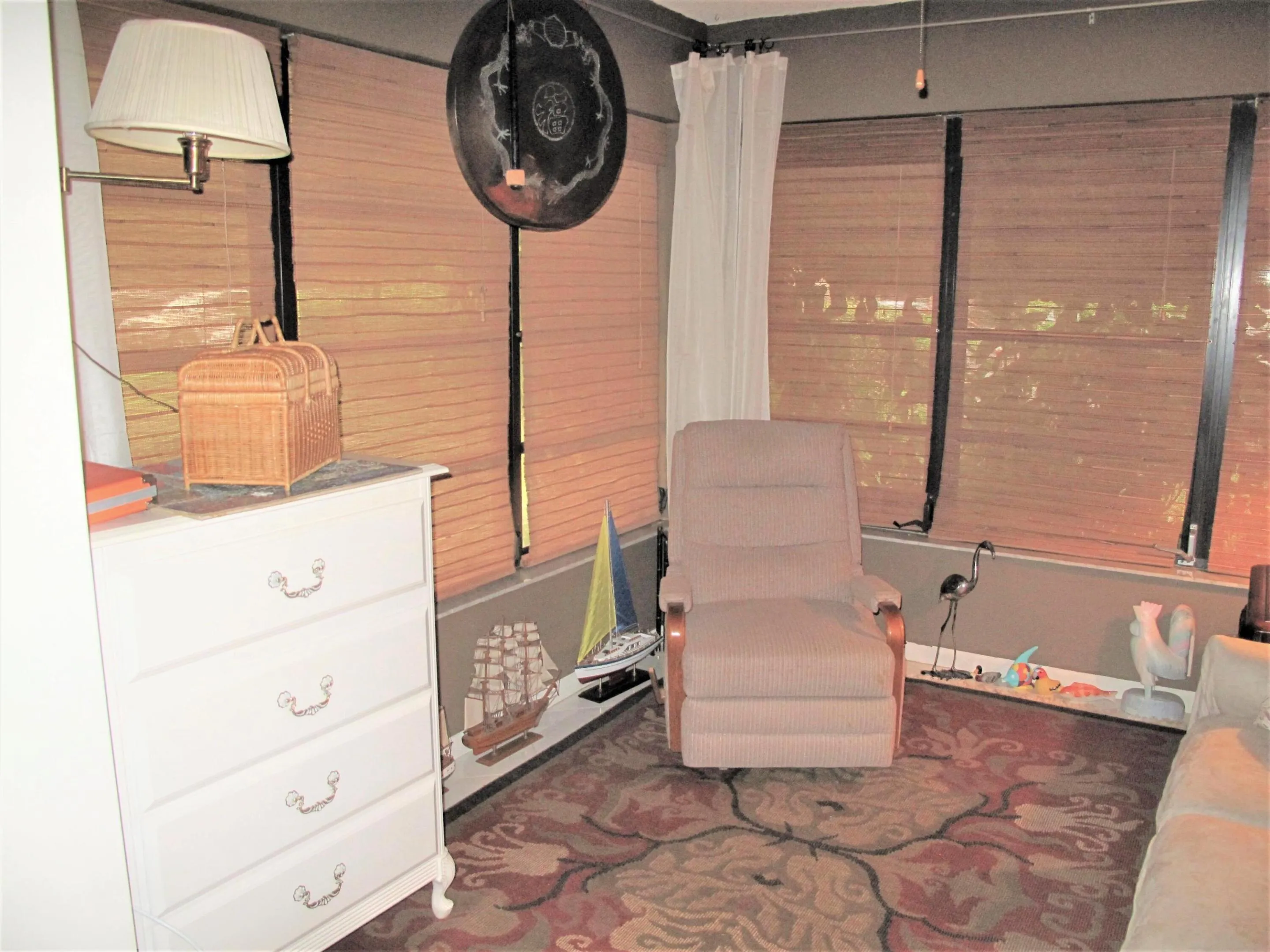 Enclosed Florida room staged