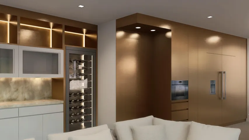 Kitchen and Bar area