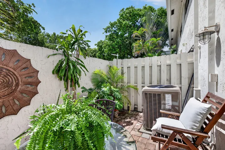 Private fenced back patio