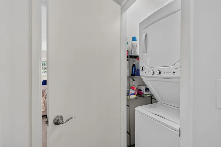 Laundry closet located upstairs