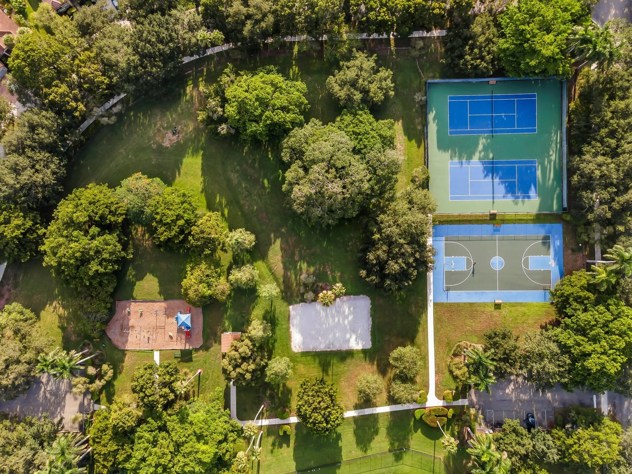 51 Park and Courts Aereal View