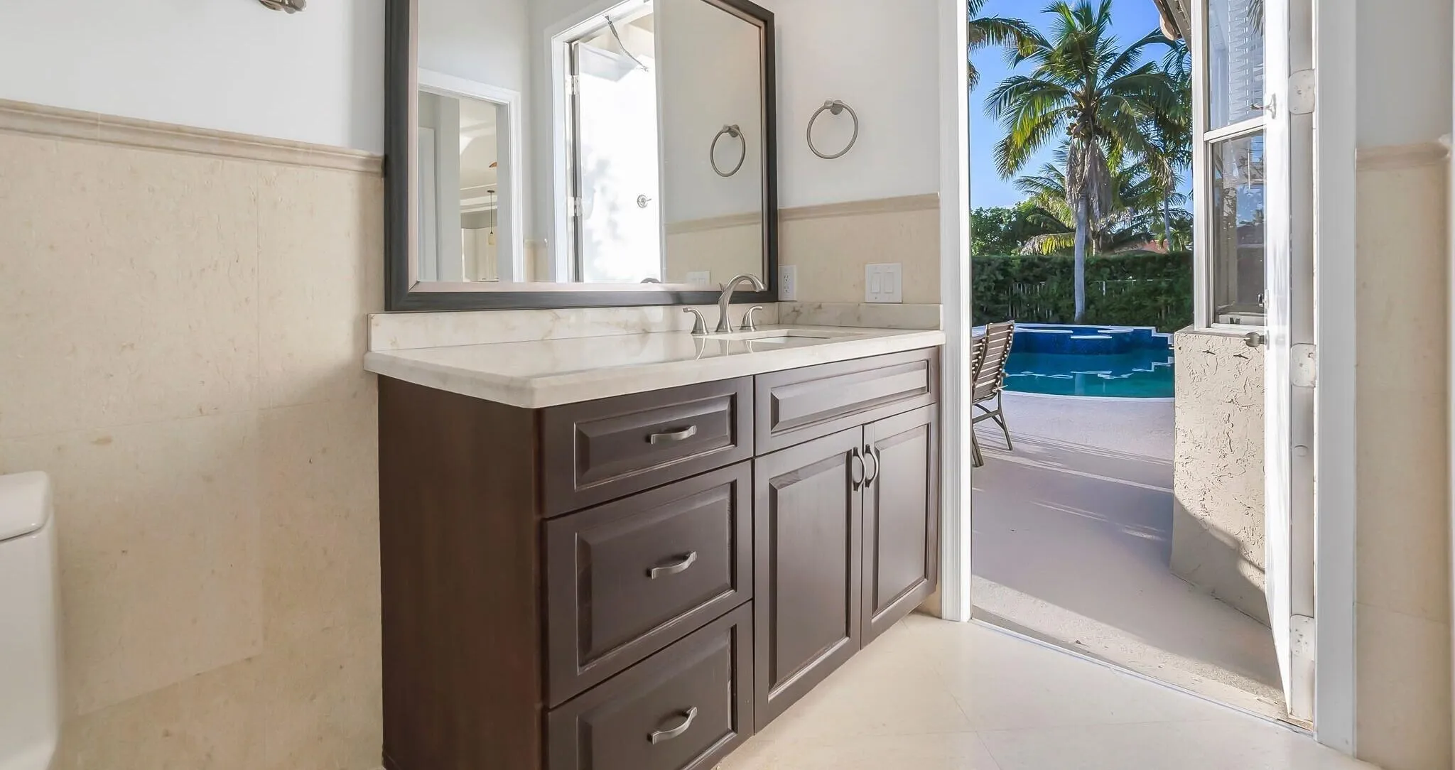 14 Cabana Bathroom from Pool