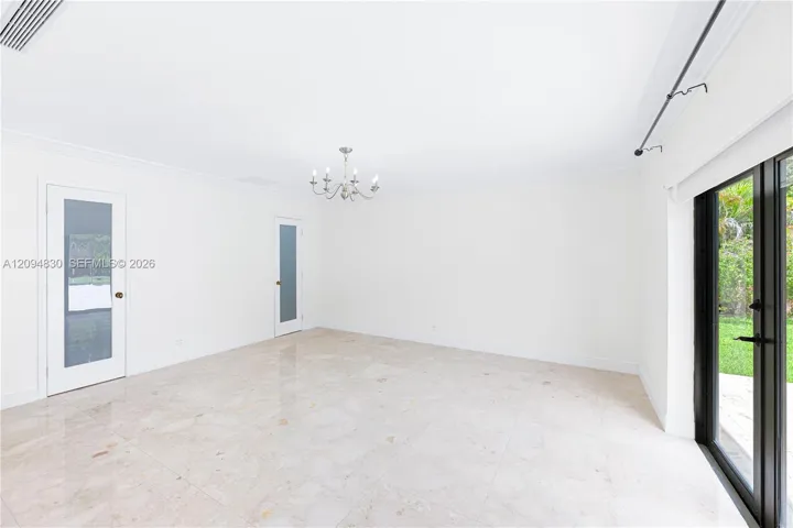 Primary Bedroom with pool view