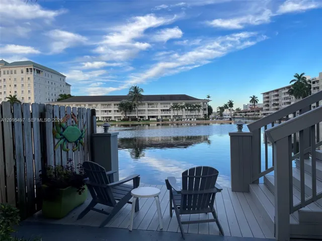 Enjoy cocktails in serene deck seating