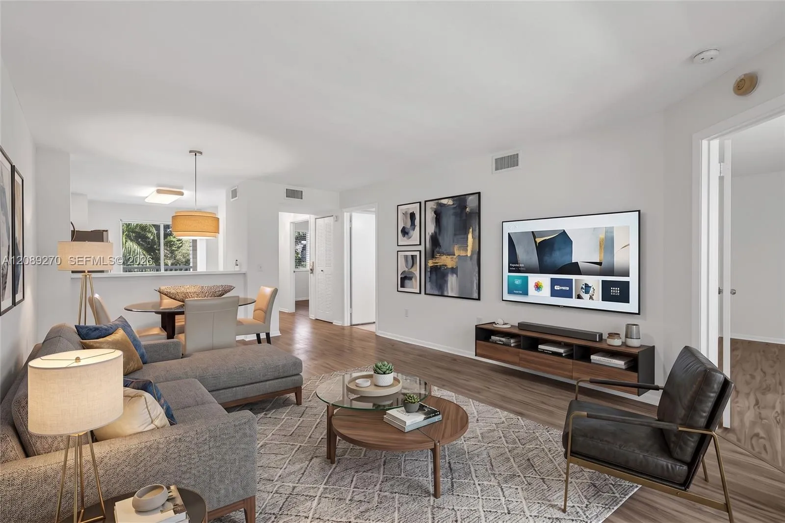 LIVING/DINING AREA VIRTUALLY STAGED