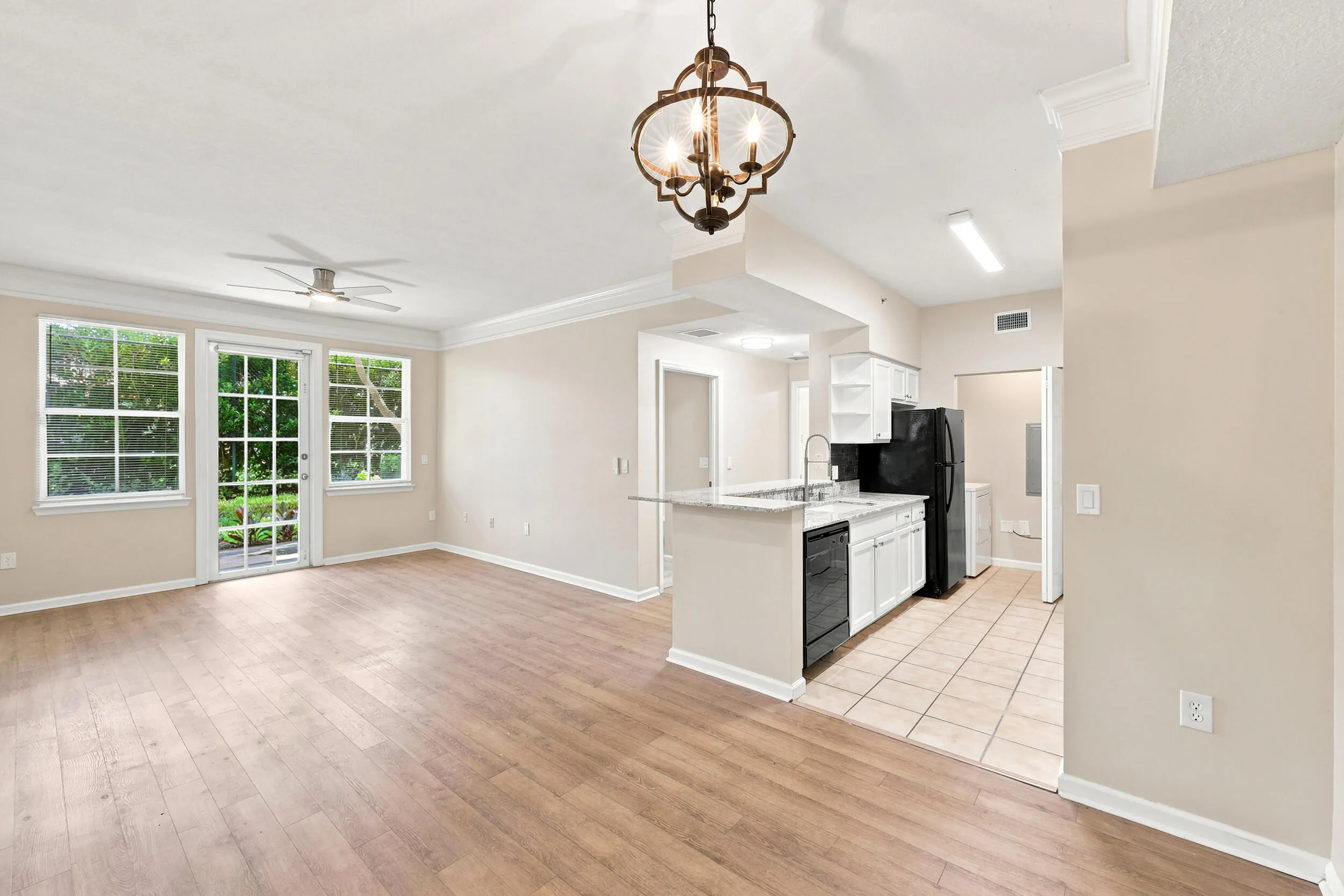 Volume Ceilings, Living room/ Dining Area/ Luxury Vinyl Flooring